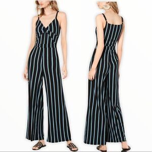 Bar III Striped Twisted-Front Jumpsuit in Size 8